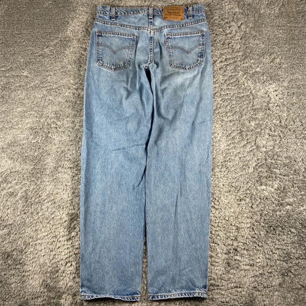 Vintage Levi's 550 Jeans Mens 34x32 Blue Relaxed Fit Orange Tab Cotton USA 90s